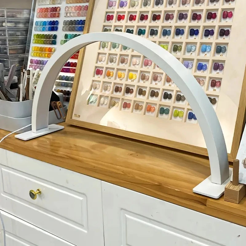 9New Moon Nail Work Lamp – Three-Color USB Beauty Desk Lamp for Nail Art & Eyelash, Black/White/Pink