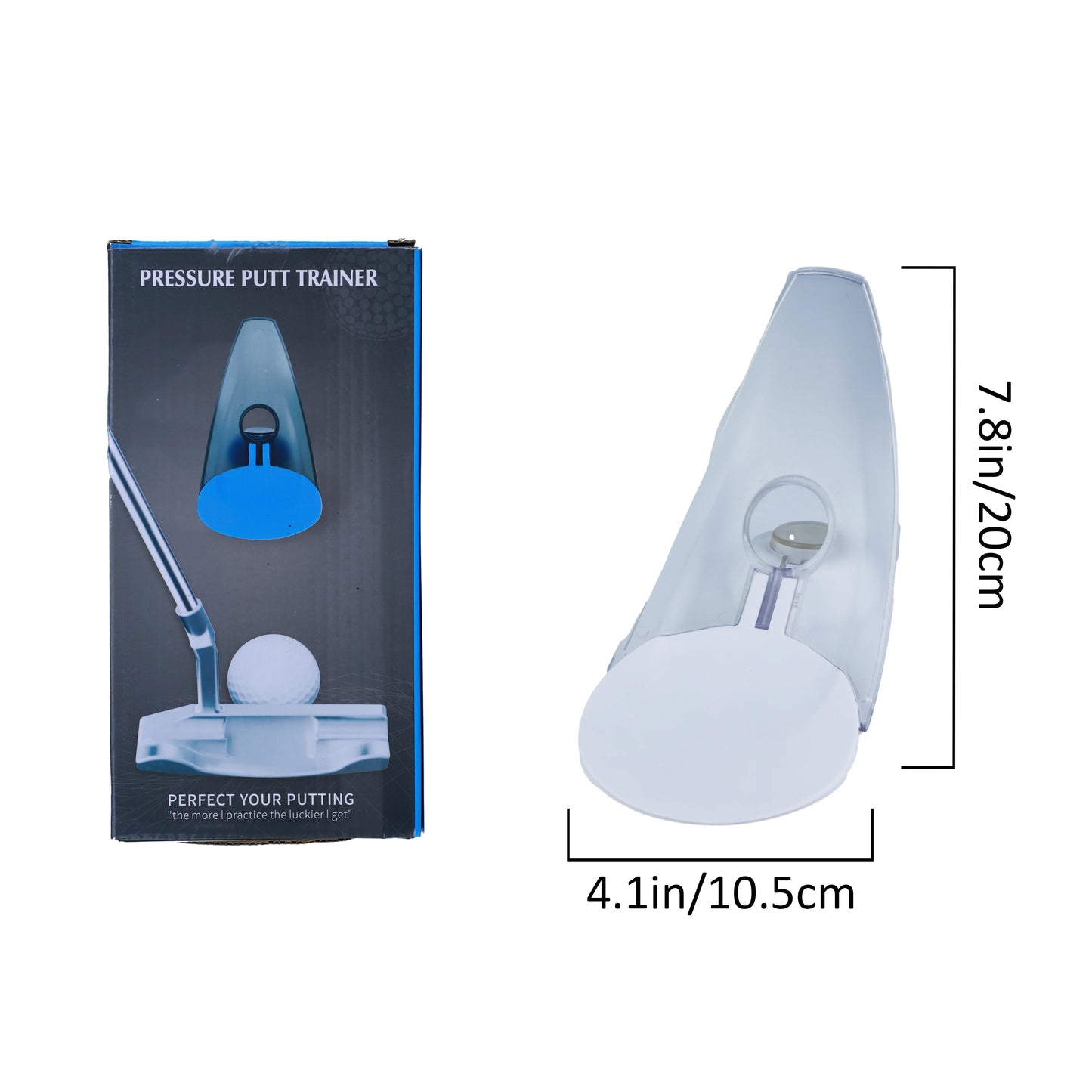 Golf Putter Practice Alignment Tool – Foldable Stick Holder with Triple Aim Points & Spiked Base for Indoor & Outdoor Use