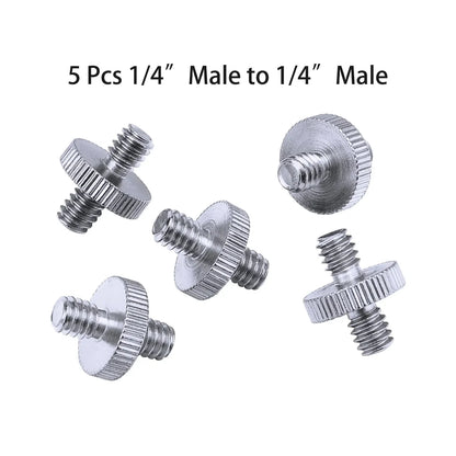 1/4" to 3/8" Female Screw Adapter – Metal Spigot Stud Male Converter for Flash, Light, Tripod & Photo Studio Accessories