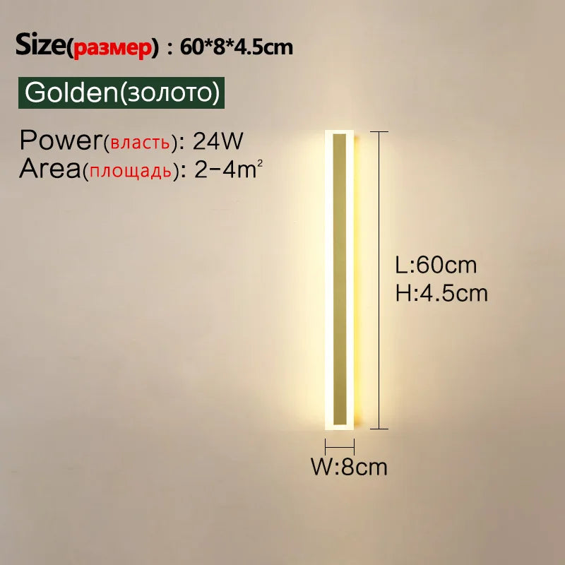 Outdoor Wall Lamp – IP65 Waterproof LED Long Corridor & Staircase Light, Balcony, Villa & Garden Entrance Lighting