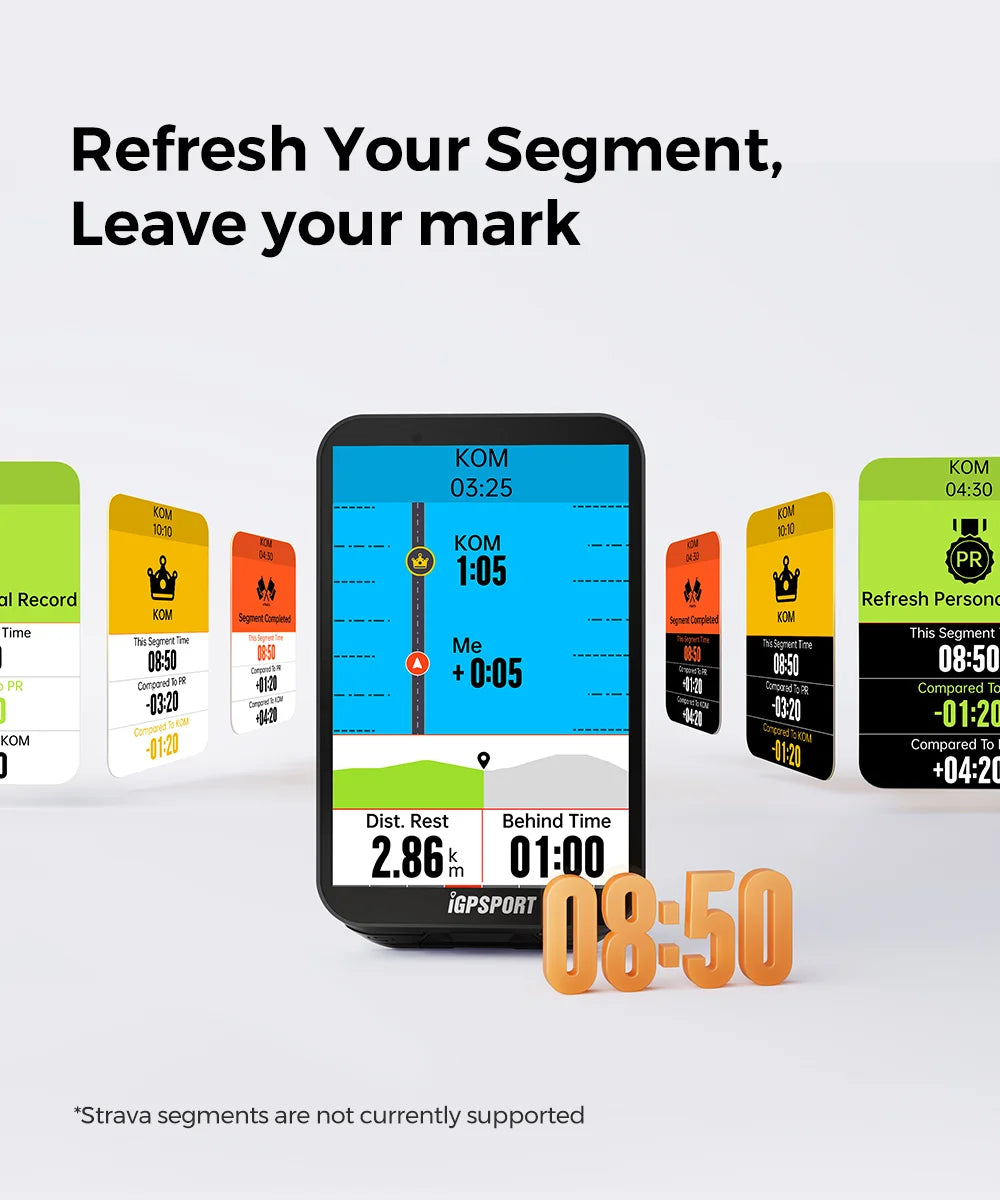 iGPSPORT iGS800 Touchscreen Bike Computer - Professional GPS, Map Navigation, WiFi, ANT+, 50H Battery Life
