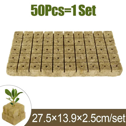 Sponge Block Starter Plugs — Rockwool Grow Cubes for Seedlings, Hydroponics & Plant Propagation