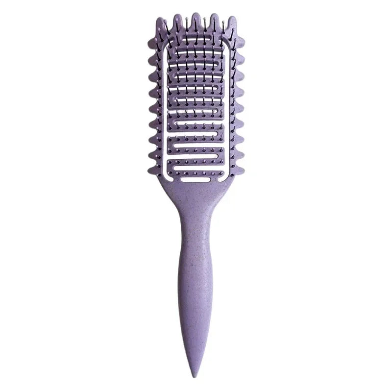 Curl Define Styling Brush – Hollow Detangling Hair Comb for Wet & Curly Hair, Shaping Curls Barber Hairdressing Tool