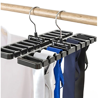 1-12Pcs Multifunctional Belt & Tie Organizer – Hanging Clothes Rack for Closet Storage and Organization