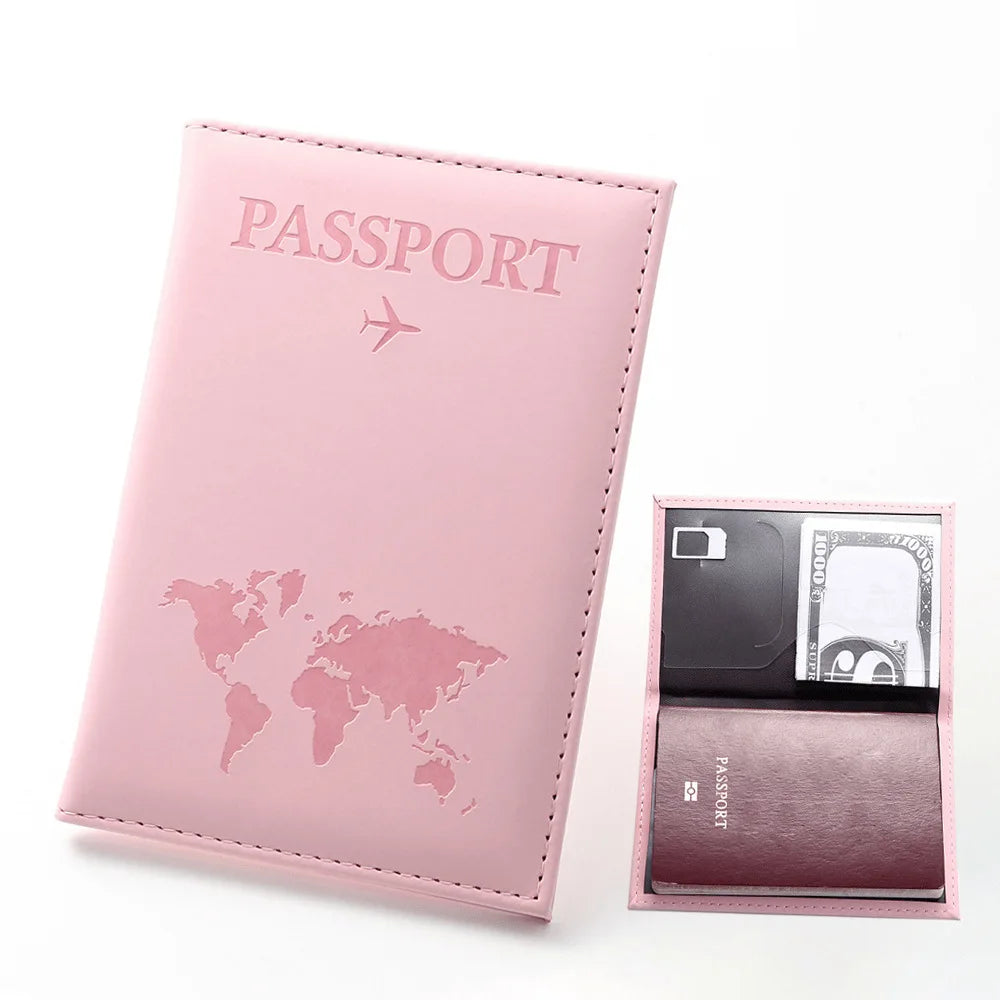 RFID Vintage Passport Holder: Multi-Function PU Leather Wallet Case for Women & Men - Business Travel Accessories