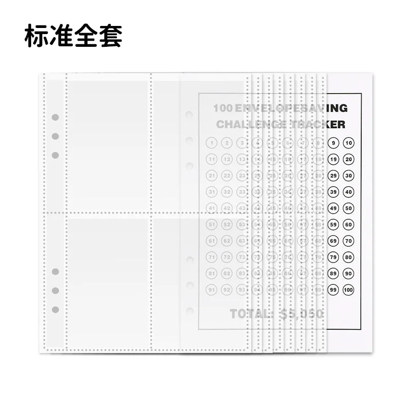 100 Envelopes Money Saving Challenge Binder – Password Lock Budget Organizer for Cash, Expense & Cost Management Notebook Binder