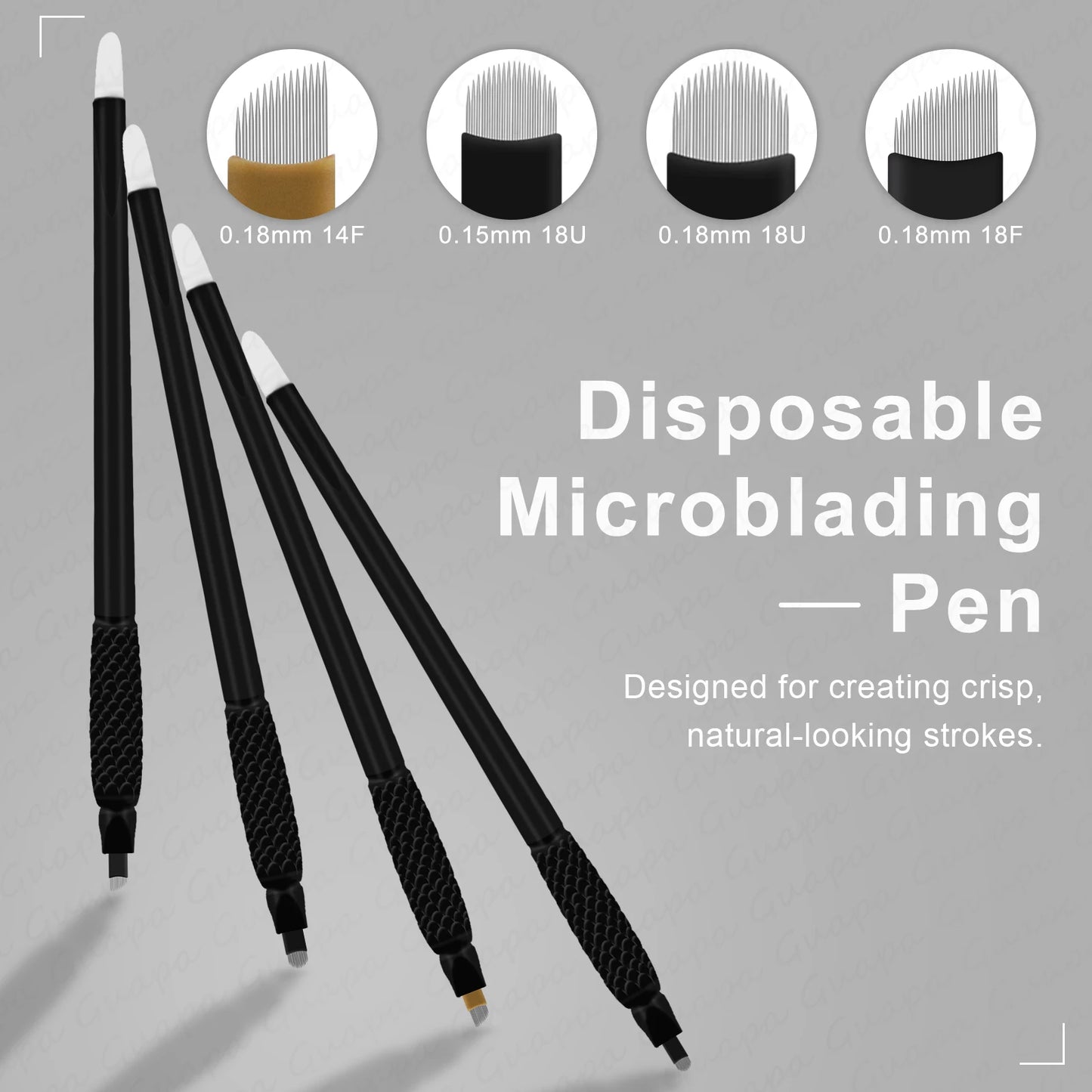 10pcs Disposable Microblading Pens – 18U & 14F Semi-Permanent Eyebrow Hand Tools