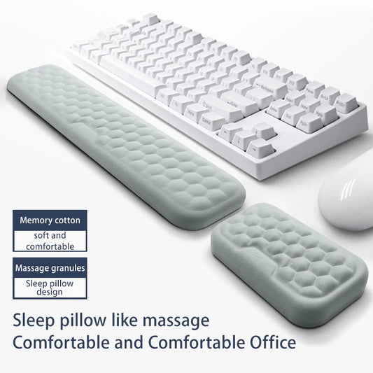 Ergonomic Keyboard & Mouse Wrist Rest - Memory Foam Office Typing & Mouse Pad, Relaxation & Protection for Computer & Notebook