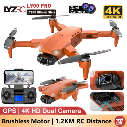 LYZRC L900 PRO GPS Drone – 4K HD Dual Camera, 5G WiFi, Brushless Motor, FPV Quadcopter, Foldable Aerial Photography Drone