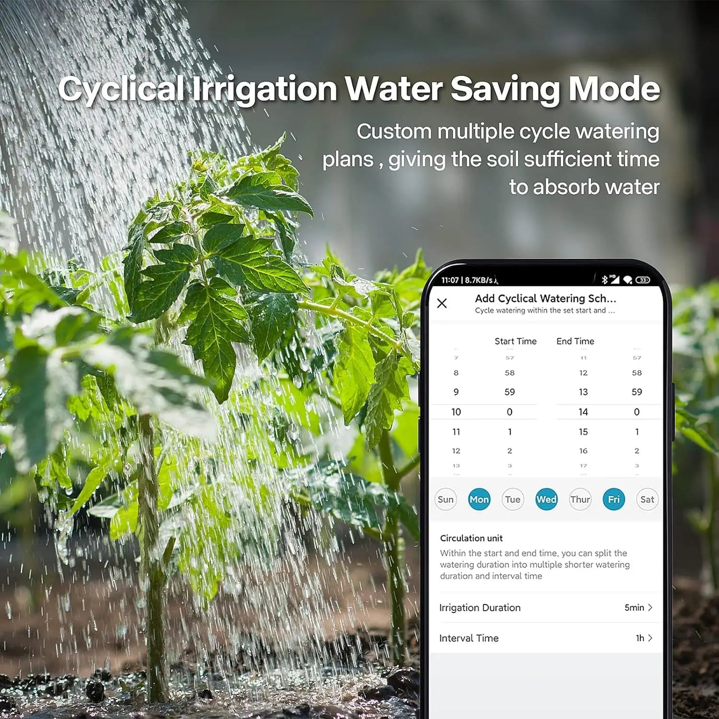 Zigbee/WiFi Automatic Water Timer – Dual Hose Garden Irrigation System, Sprinkler Programmer, Alexa Support