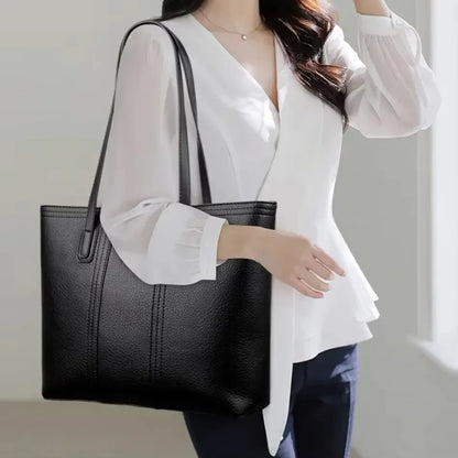 Luxury Women’s Leather Handbag – Large Capacity Shoulder & Crossbody Designer Bag