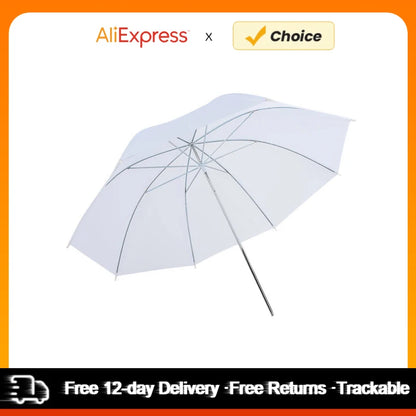 50cm (20”) White Soft Photography Light Reflector Umbrella — Studio Lighting Diffuser Accessory