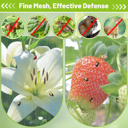Garden Net Plant Protection Cover – Ultra-Fine 60 Mesh Insect Control Net for Vegetables, Plants, and Fruits