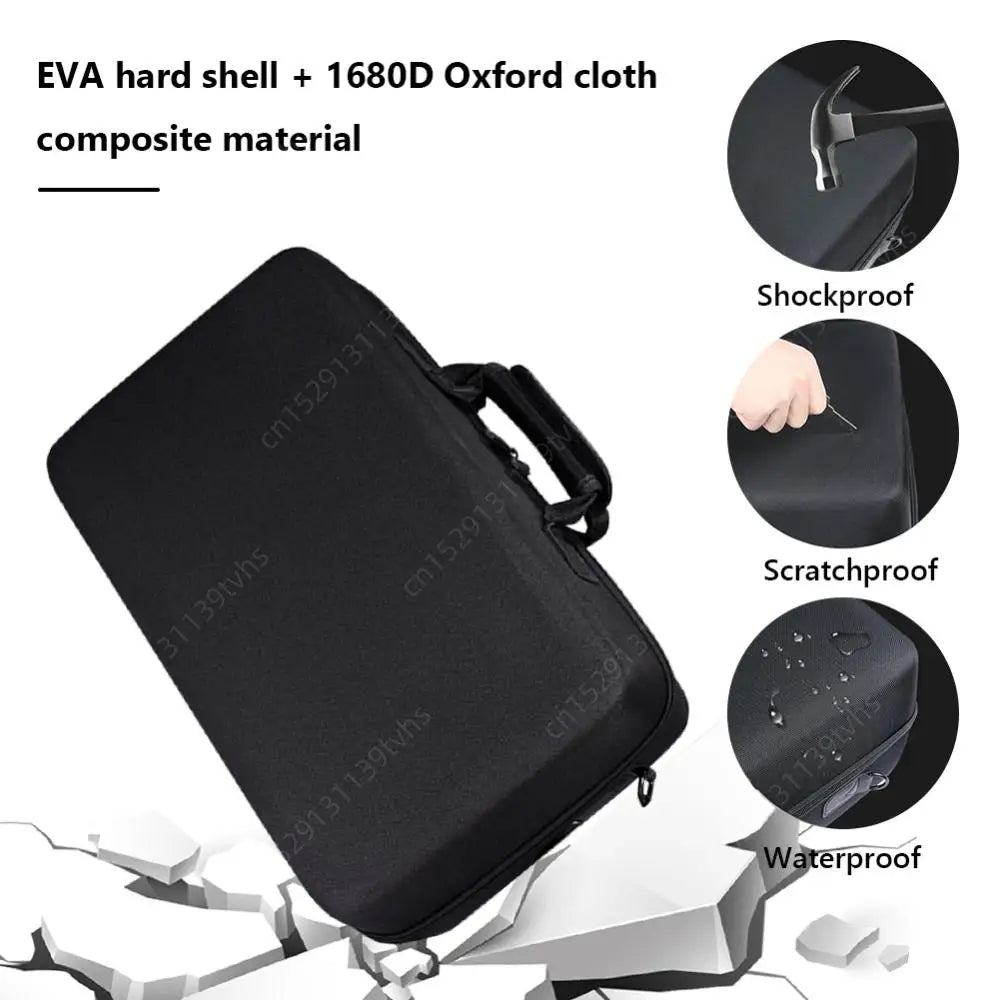 EVA Hard Carrying Case Handbag for PS5 Slim – Shoulder Strap Storage Bag for Disc & Digital Edition Console