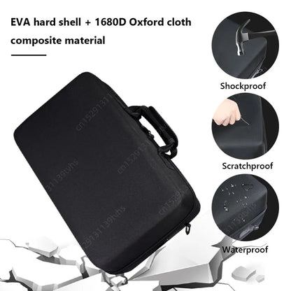 EVA Hard Carrying Case Handbag for PS5 Slim – Shoulder Strap Storage Bag for Disc & Digital Edition Console
