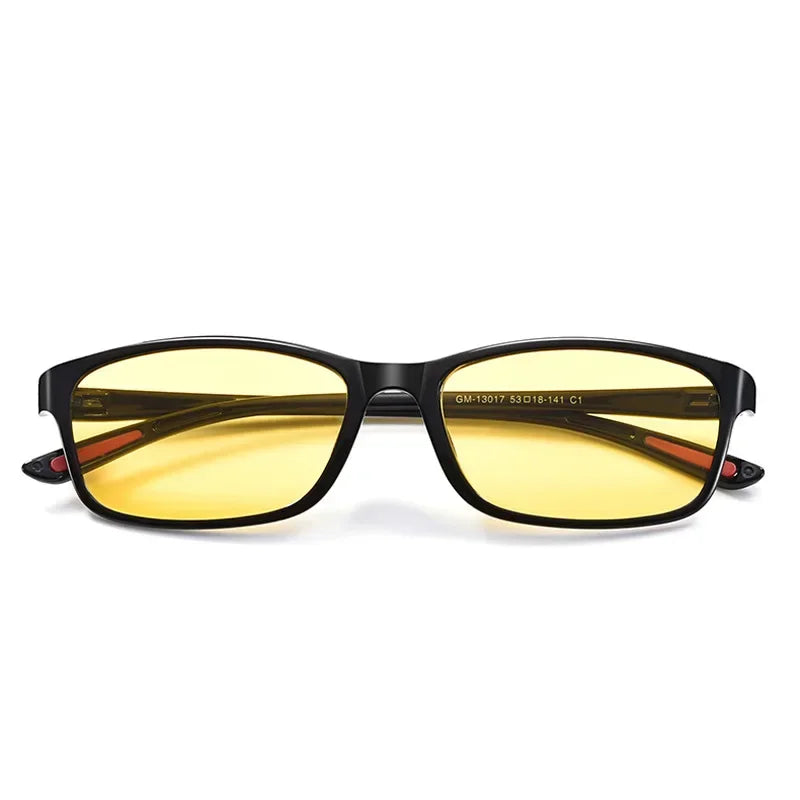 Vintage Unisex Anti-Glare Night Vision Driving Glasses – Ultralight Square Frame Myopia Eyewear (-4.0)