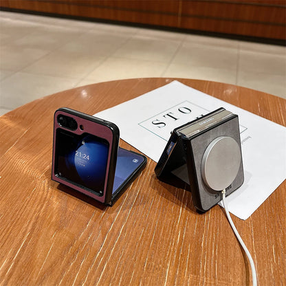 MagSafe Matte PU Leather Case for Samsung Galaxy Z Flip 6/5/4/3 & Z Fold 6/5/4/3 – Magnetic Luxury Flip Cover Skin Feel