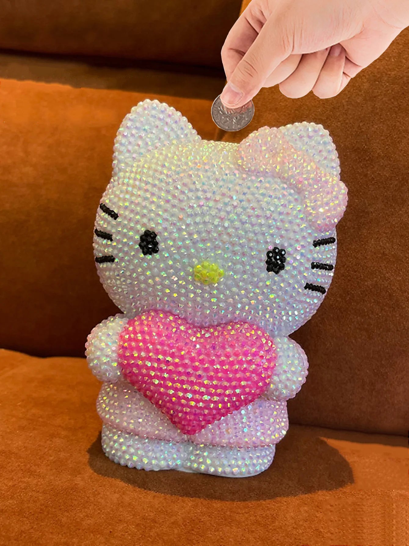 Hot Sale DIY Anime Piggy Bank – Cartoon Melody & Hello Kitty Diamond Stick Figurine Model Gift Statue Doll