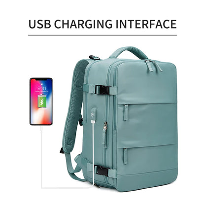 Women's Laptop Backpack 15.6inch | USB Charging School Backpack with Independent Shoe Bag | Teenage Girl Travel Outdoor Backpack