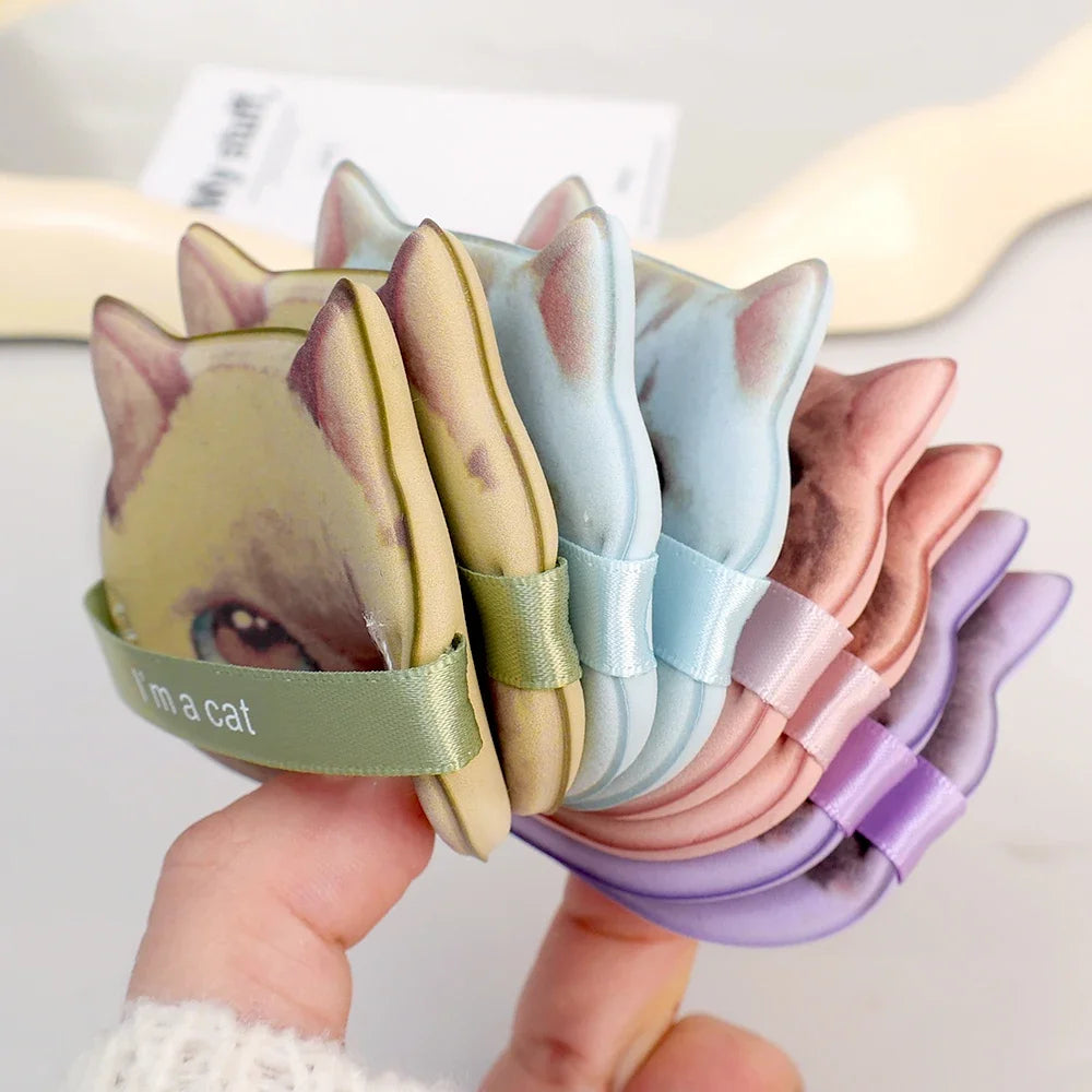 1-4PCS Cat Air Cushion Powder Puffs – Double-Sided Wet & Dry Foundation and Concealer Makeup Sponges