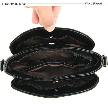 Luxury Women’s Leather Handbag – Large Capacity Shoulder & Crossbody Designer Bag