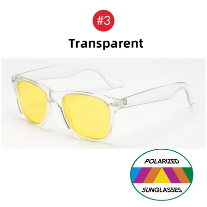 VIVIBEE Classic Night Vision Glasses — Square Polarized UV400 Yellow Lenses for Men & Women, Driving Sunglasses 2025