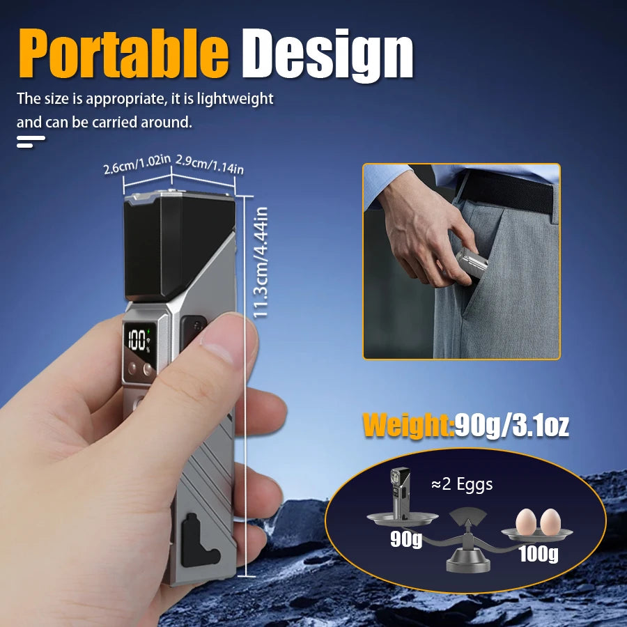 High-Power LED EDC Flashlight – Rechargeable Pocket Torch with RGB, Magnet & Clip for Camping & Fishing