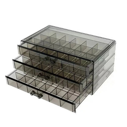 Jewelry Storage Box – Transparent PS, Available in Brown, Gray, Pink Colors
