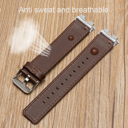 Genuine Leather Strap for Huawei Band 8/9 – Fashionable Watch Band Loop with Clasp for Men & Women