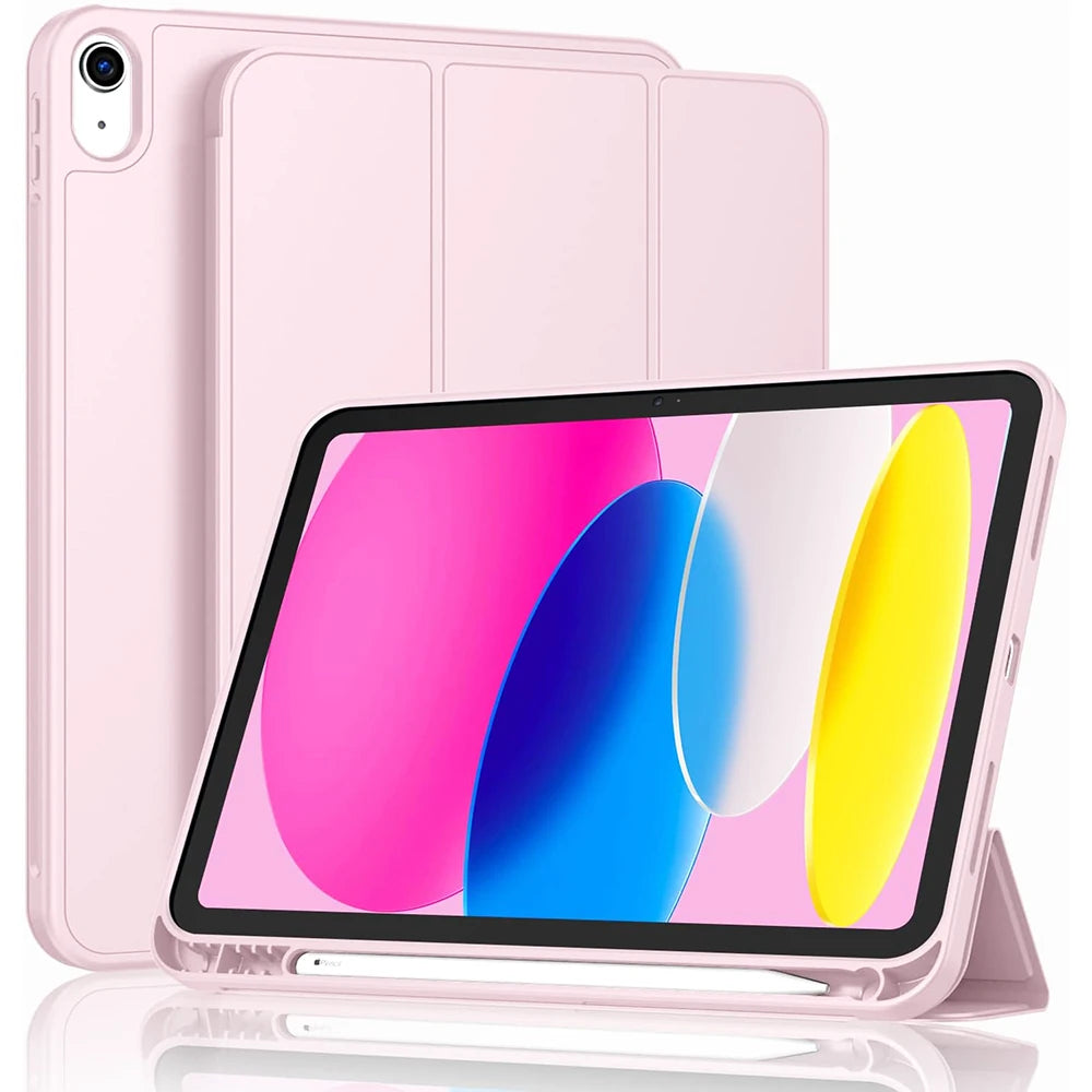 Magnetic Tablet Case with Pencil Holder for iPad 10th Gen, Air 5/6, Pro 11 – Fits 9.7" to 10.5" Models
