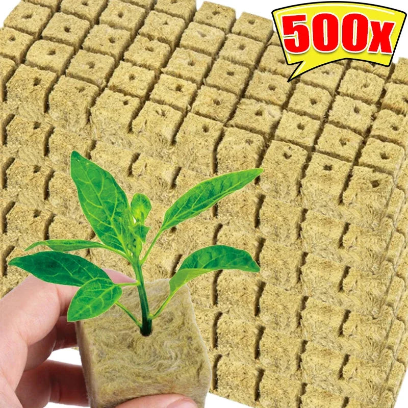 Seedling Grow Cubes — Stonewool Soilless Hydroponic Blocks for Vegetable & Plant Growing