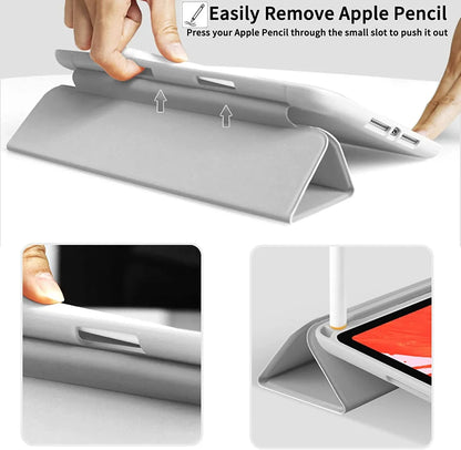 Magnetic Tablet Case with Pencil Holder for iPad 10th Gen, Air 5/6, Pro 11 – Fits 9.7" to 10.5" Models