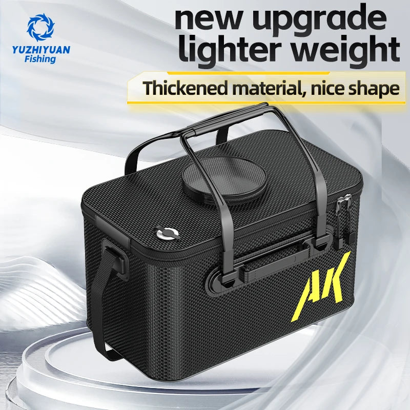 YUZHIYUAN Foldable Fishing Container – Portable Live Fish Bucket with Large Capacity EVA Water Bucket