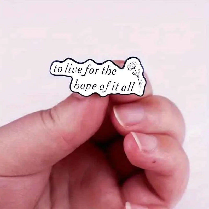 "I Survived Another Meeting" Enamel Pin – Funny English Letter Badge Lapel Pin