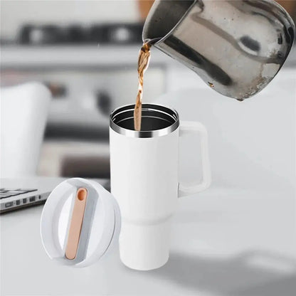 40oz Spill-Proof Tumbler Lid — Sealing Plastic Replacement for Stanley Quencher H2.0