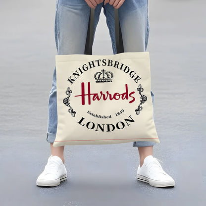 Harrods Knightsbridge London Grocery Tote Bag – Durable Shopping & Work Bag