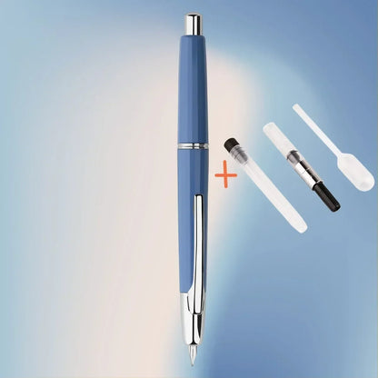 MAJOHN A2 Press Fountain Pen - Retractable EF Nib 0.4mm Resin Ink Pen with Converter, Lighter than A1, Perfect for Writing and Christmas Gift