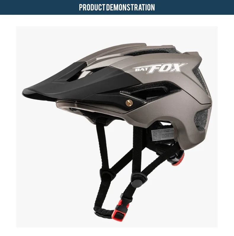 BATFOX Ultralight Bike Helmet – Molded Mountain & Road Helmet for Men, DH AM Cycling Equipment, Casco Ciclismo Bicicleta