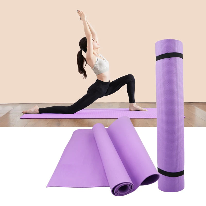Premium 4MM Thick EVA Yoga Mat: Anti-slip Exercise Blanket for Fitness, Pilates, Gymnastics | Durable Fitness Equipment