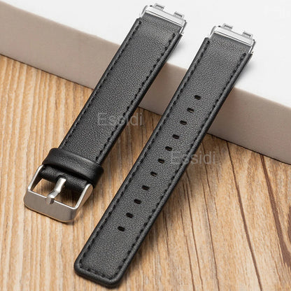 Genuine Leather Strap for Huawei Band 8/9 – Fashionable Watch Band Loop with Clasp for Men & Women