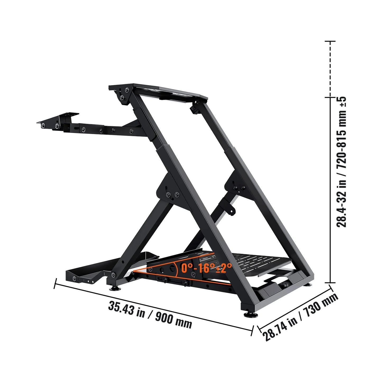 SucceBuy Foldable Racing Wheel Stand — Height Adjustable Universal Base for Logitech & Thrustmaster Wheels