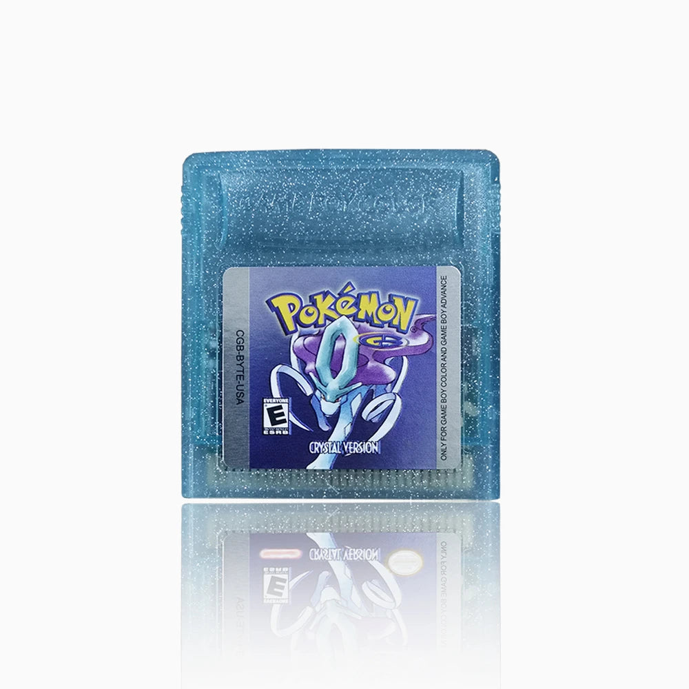 16-Bit GBC Game Cartridge – Pokémon Series Blue, Crystal, Gold, Green, Red, Silver, Yellow (USA Version)