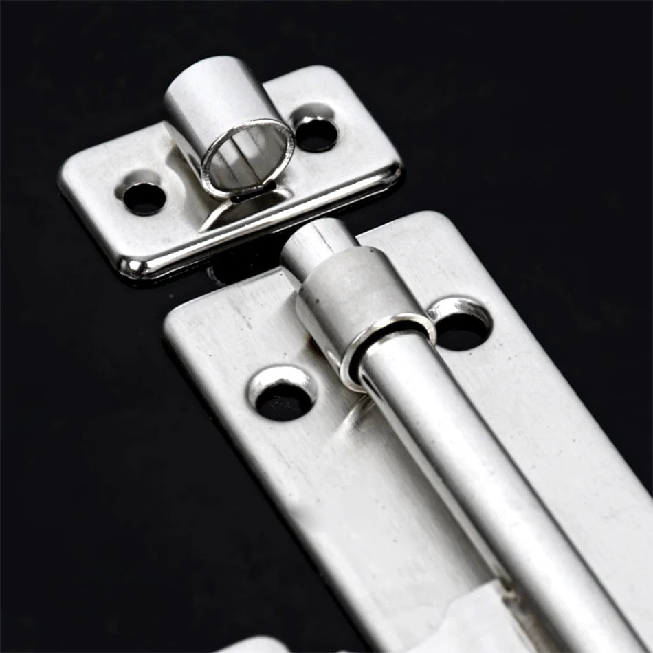 4-Inch Stainless Steel Door Lock – Barrel Bolt Latch Padlock Clasp Set for Doors, Windows, Drawers & Cupboards (Brushed Finish)