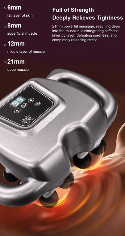 Fascia Gun Muscle Massager | 16-Head High Frequency Neck, Shoulder & Waist Massage Machine – Professional Fascia Massage Gun