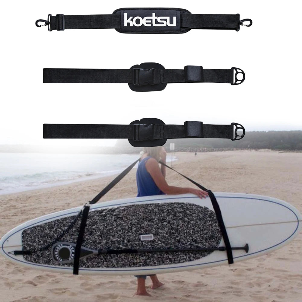 Adjustable Surfboard Shoulder Carry Sling – Paddle Board Strap & Deck Bag Carrier for SUP