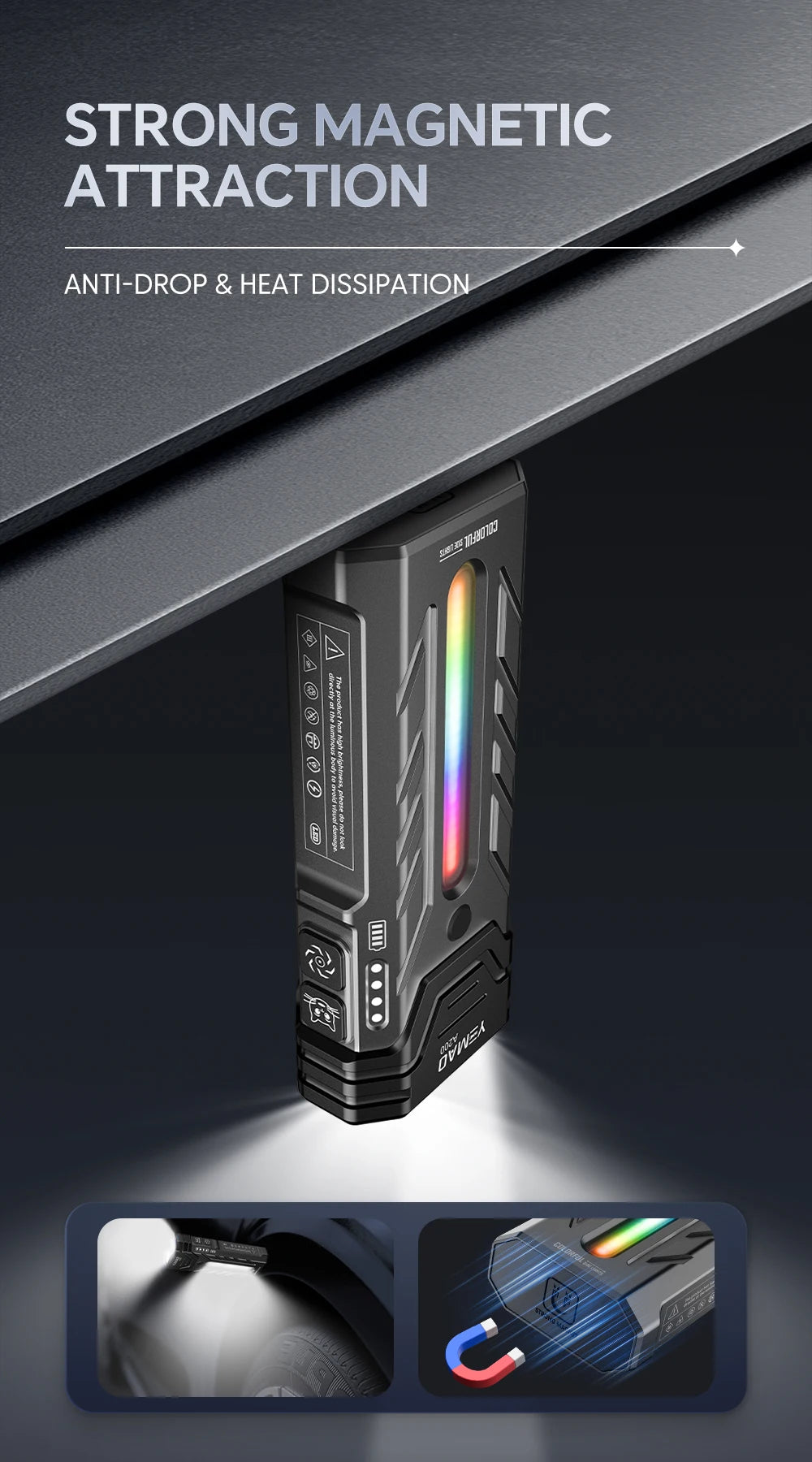 5200LMS Multi-Functional Portable LED Flashlight – Magnetic Torch for Hiking, Camping & Outdoor Adventures