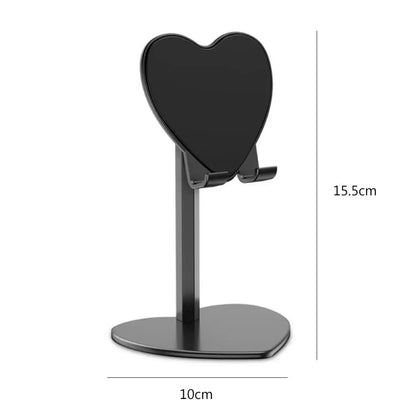 Heart Shaped Adjustable Universal Tablet Holder Stand | Desktop Mobile Phone Desk Stand