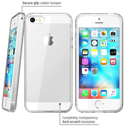 Clear TPU Silicone Case for iPhone SE 2020/2022, 6/6S/7/8/Plus, 5/5S | Soft Transparent Back Cover for Apple Devices