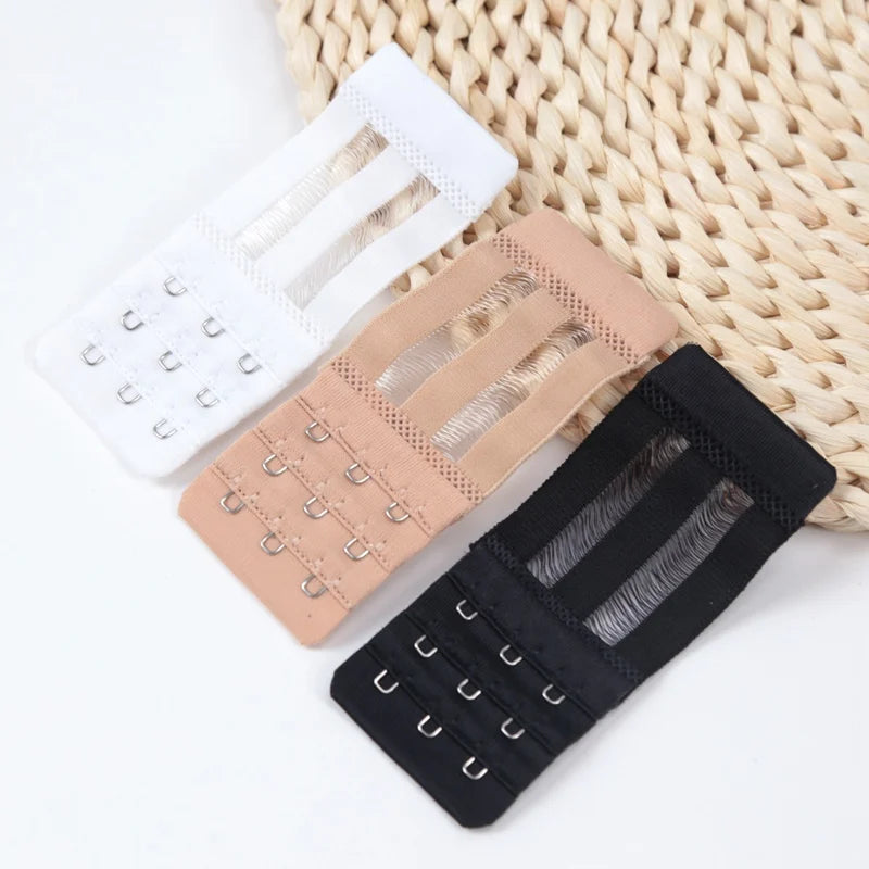 3PCS Ladies Bra Extender Set – 3-Hook Soft Nylon Strap Extension for Women’s Intimates & Bra Accessories