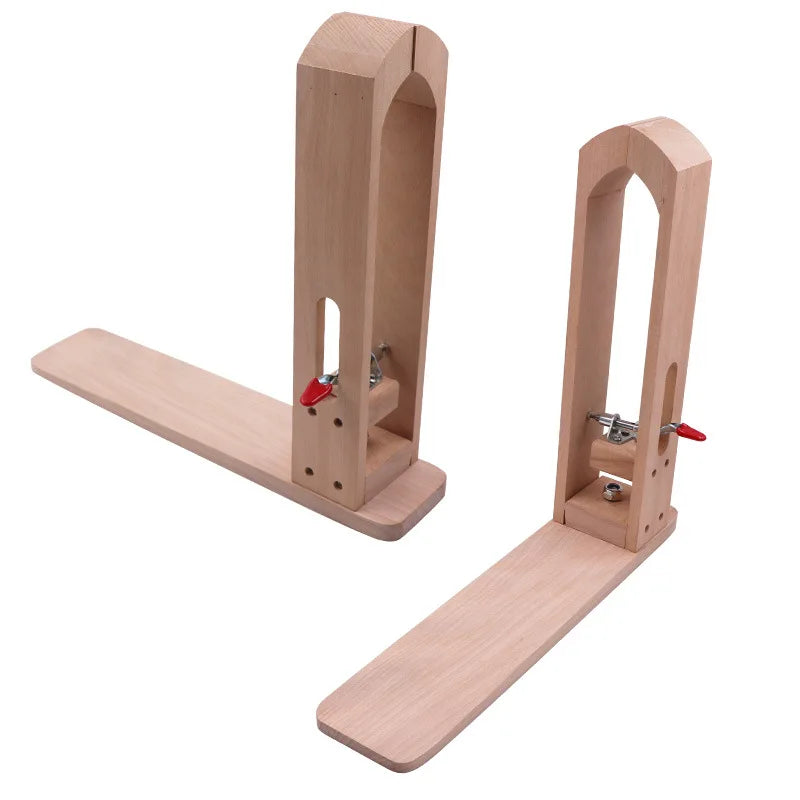 Leathercraft Wooden Sewing Clips with Extended Base Plate – Handmade Leather Tool Clamps for DIY Projects